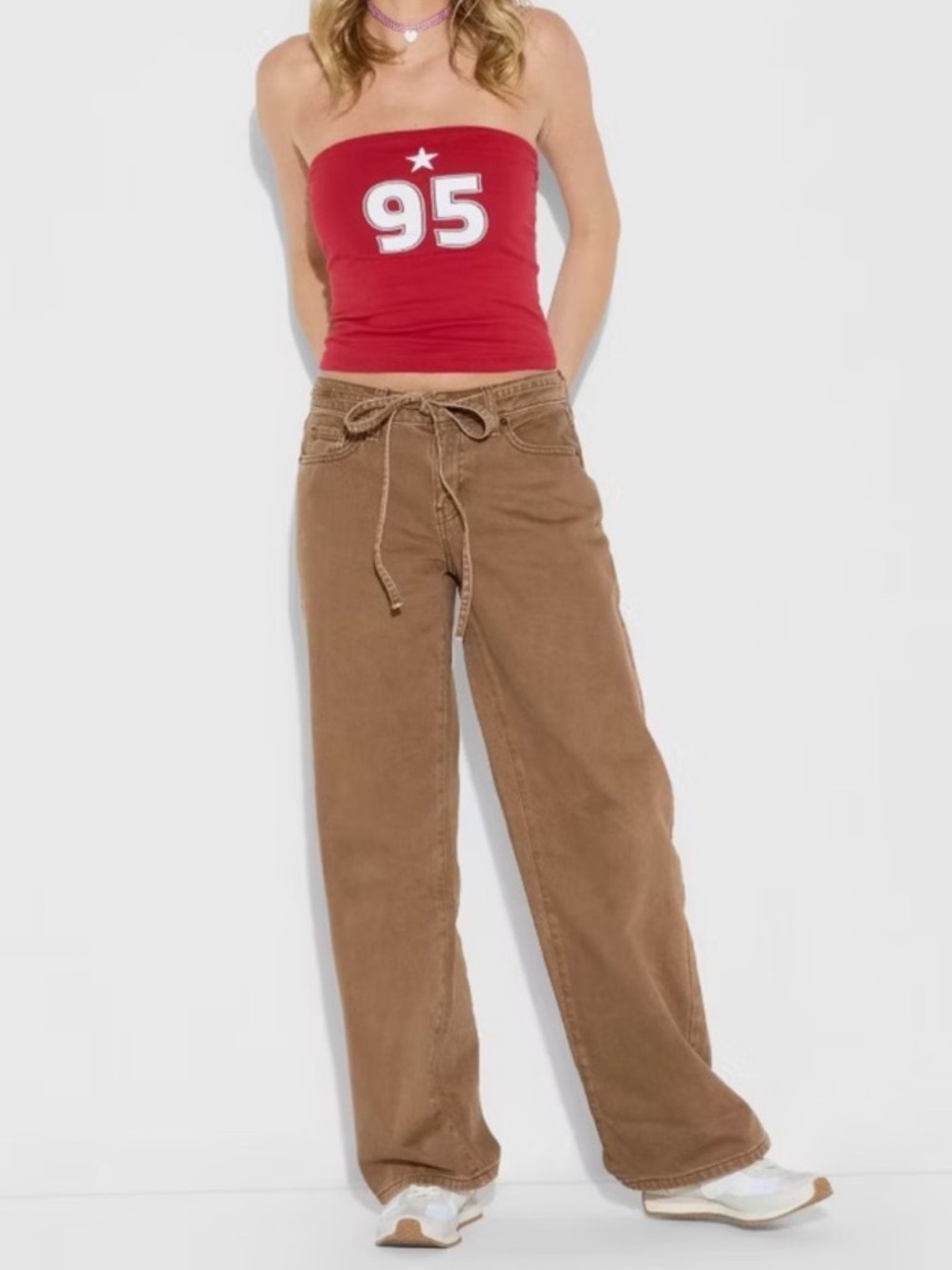 Wild Fable NWT 0 (1-2 good) Wide-Leg low rise baggy durable brown denim jeans